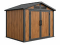Abri de jardin 213 x 130 x 185 cm en acier brun et noir à double porte