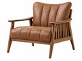 Fauteuil 78 x 80 x 85 cm en bois brun avec revêtement brun style contemporain