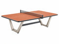 Table de ping-pong 274 x 152 x 76 cm plateau terracotta structure en métal style contemporain