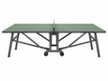 Table de tennis de table 274 x 152.5 x 76 cm acier vert pliable sur roulettes